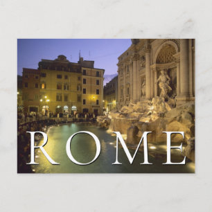 Trevi Fountain at Night   Rome, Italy   Birthday Postcard