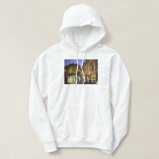 Trevi Fountain at Night | Rome, Lazio, Italy Hoodie (Design Front)