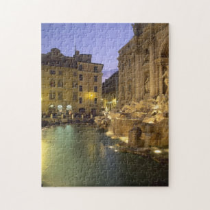 Trevi Fountain at night, Rome, Lazio, Italy Jigsaw Puzzle