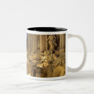 Trevi Fountain at night, Rome, Lazio, Italy Two-Tone Coffee Mug