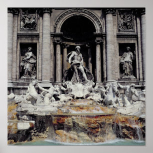 Trevi Fountain, built 1732-62 Poster