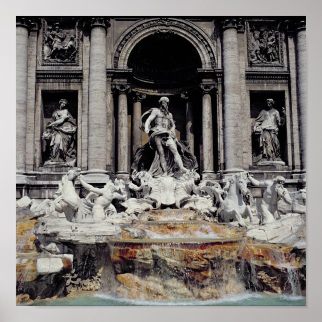 Trevi Fountain, built 1732-62 Poster (Front)