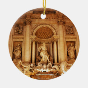 Trevi fountain ceramic tree decoration