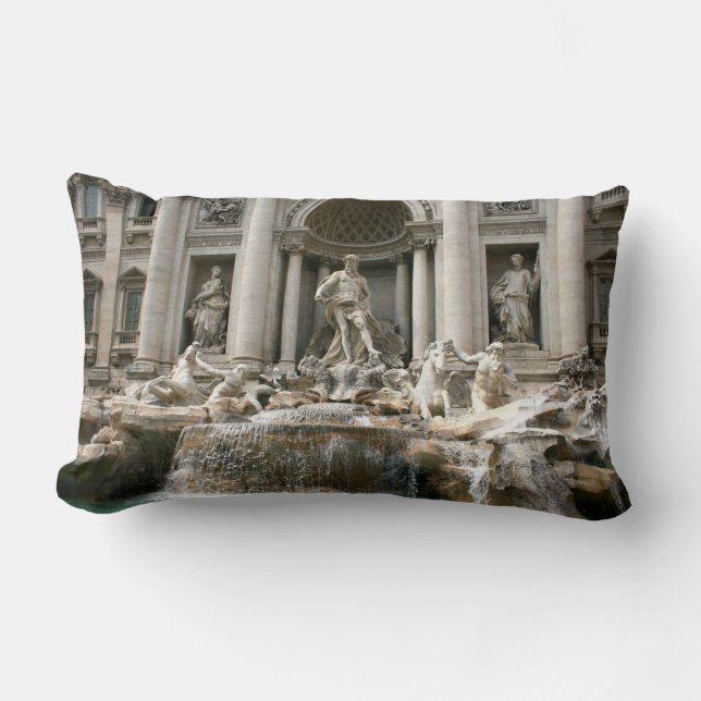 Trevi Fountain (Fontana di Trevi) -Rome Lumbar Cushion (Front)
