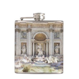 Trevi fountain hip flask