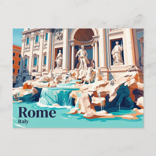 Trevi Fountain Italy Postcard (Front)