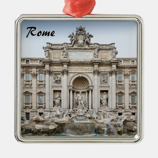 Trevi Fountain Metal Ornament (Front)