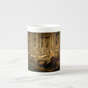 Trevi fountain painting Rome Bone China Mug