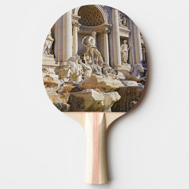 Trevi fountain ping pong paddle (Front)
