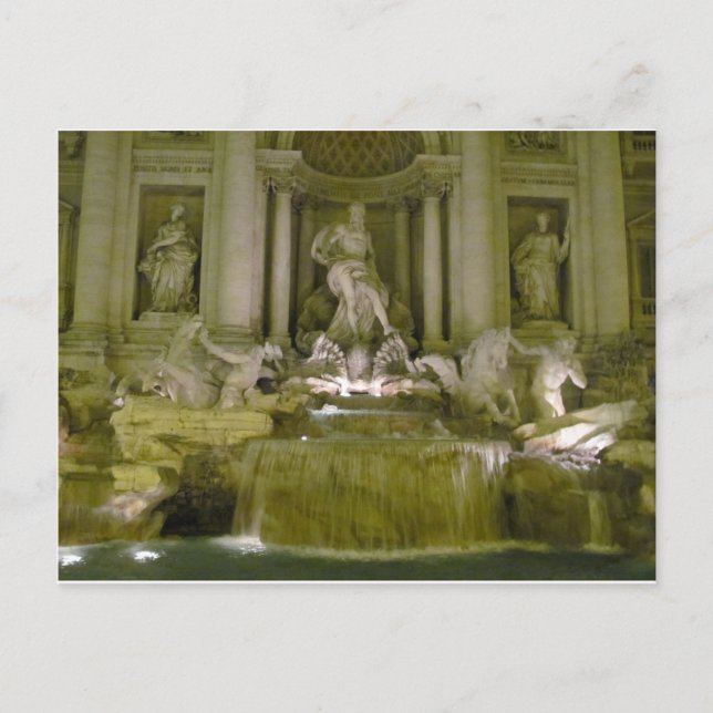 TREVI FOUNTAIN POSTCARD (Front)