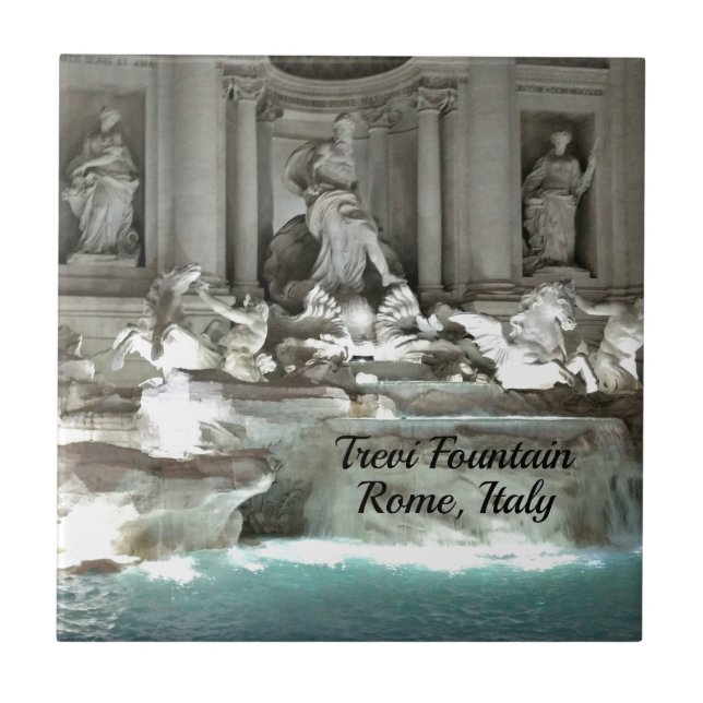 Trevi Fountain, Rome Italy Ceramic Tile (Front)