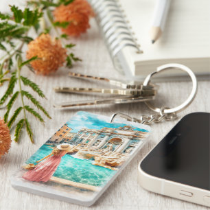 Trevi Fountain Rome Italy Key Ring