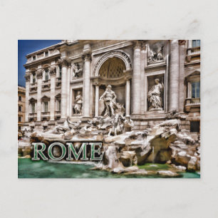 Trevi Fountain Rome Italy Postcard