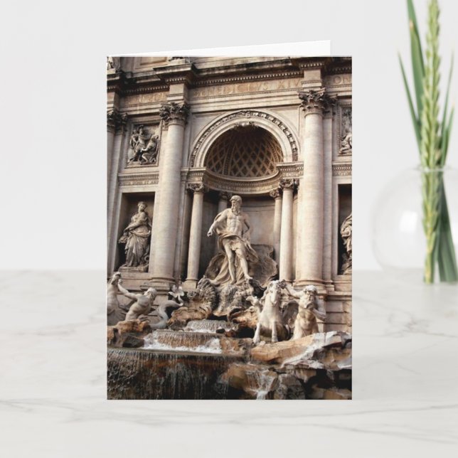 Trevi Fountain Rome Italy Travel Card (Front)