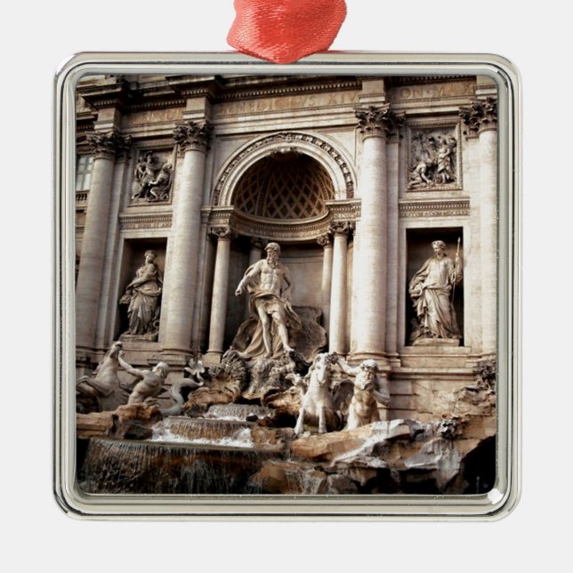Trevi Fountain Rome Italy Travel Metal Ornament (Front)
