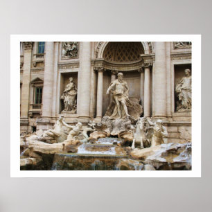 Trevi Fountain Rome Italy Travel Photo Poster
