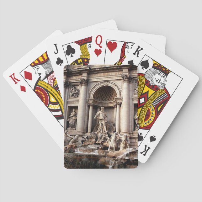 Trevi Fountain Rome Italy Travel Playing Cards (Back)