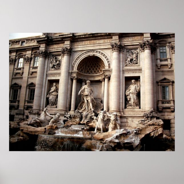 Trevi Fountain Rome Italy Travel Poster (Front)