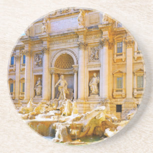 Trevi Fountain Rome Italy Travel Souvenir Design Coaster