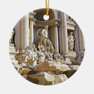 Trevi Fountain Rome Photography Ceramic Ornament