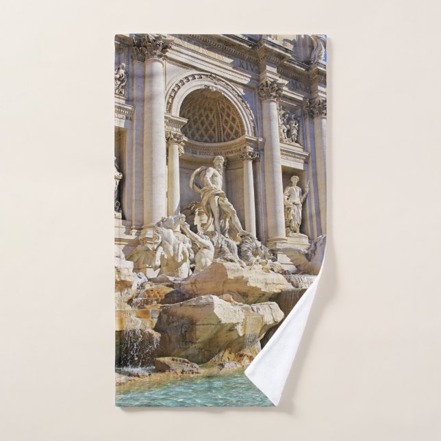 Trevi Fountain Rome Photography Hand Towel (Hand Towel)