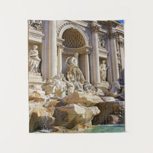 Trevi Fountain Rome Photography Tapestry