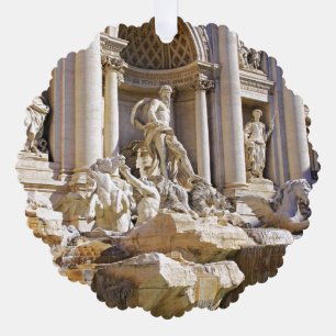 Trevi Fountain Rome Photography Tree Decoration Card