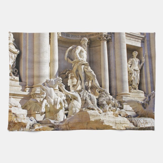 Trevi fountain tea towel (Horizontal)
