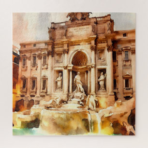 Trevi Fountains, Italy Rome Jigsaw Puzzle