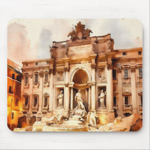 Trevi Fountains, Italy Rome Mouse Pad