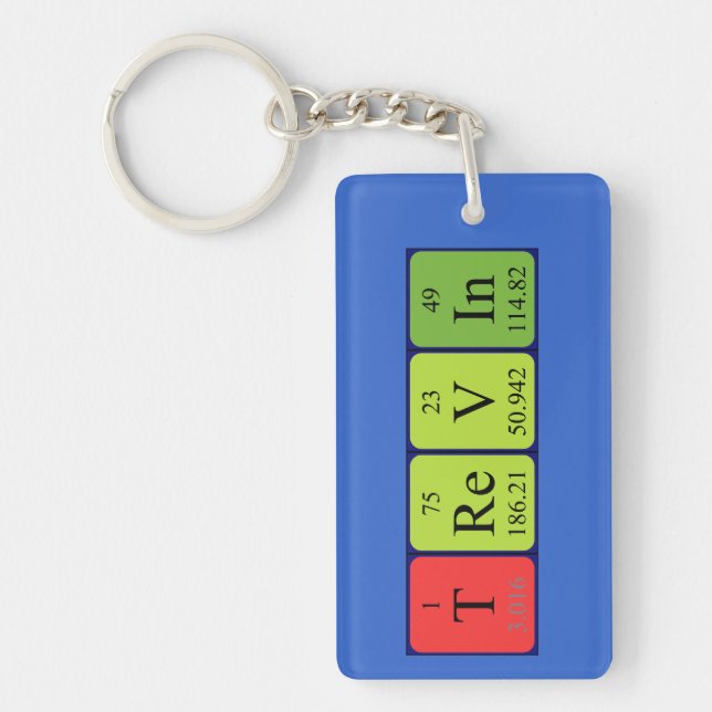 Trevin periodic table name keyring (Front)