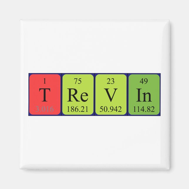 Trevin periodic table name magnet (Front)