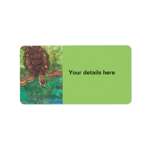 Trevor the Turtle Label