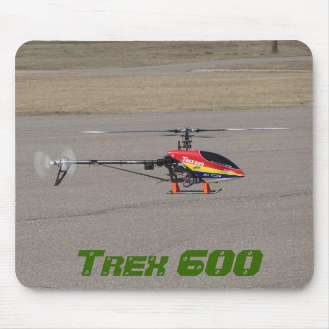 Trex 600 RC Helicopter Hovering Mouse Pad (Front)