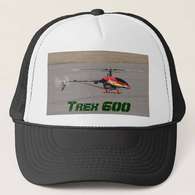 Trex 600 RC Helicopter Hovering Trucker Hat (Front)