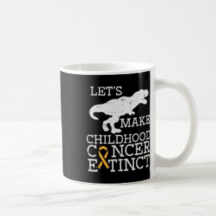 Trex Childhood Cancer Extinct Awareness Dinosaur B Coffee Mug