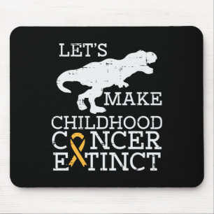 Trex Childhood Cancer Extinct Awareness Dinosaur B Mouse Pad
