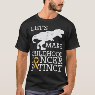 Trex Childhood Cancer Extinct Awareness Dinosaur B T-Shirt
