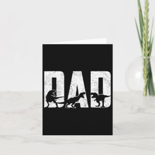 Trex Dad Dinosaur Lover Cool Vintage Mens Fathers Card
