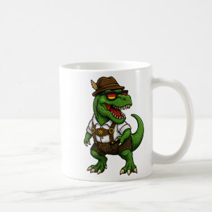 Trex Dinosaur Bavarian German Costume Boys Men Kid Coffee Mug