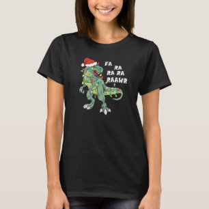 Trex Dinosaur Christmas Pajama, Fa Ra Rawr T Rex X T-Shirt