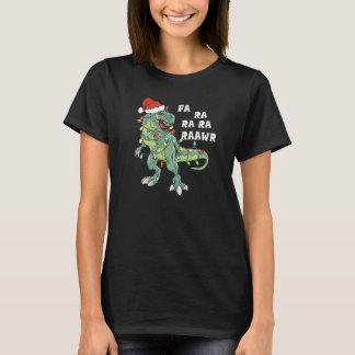Trex Dinosaur Christmas Pajama, Fa Ra Rawr T Rex X T-Shirt