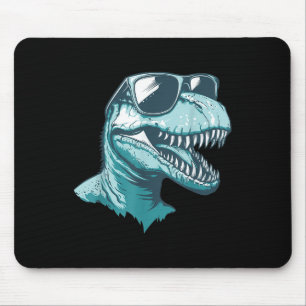 Trex Dinosaur Dino Wearing Sungles Funny Graphic Mouse Pad