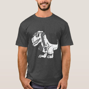 Trex Dinosaur Ice Hockey Cute Player Goalie Men Ki T-Shirt