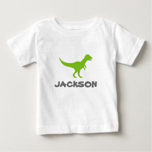 Trex dinosaur infant t shirt with custom kids name