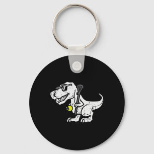 Trex Dinosaur Lacrosse Funny Lax Player Goalie Kid Key Ring