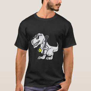 Trex Dinosaur Lacrosse Funny Lax Player Goalie Kid T-Shirt