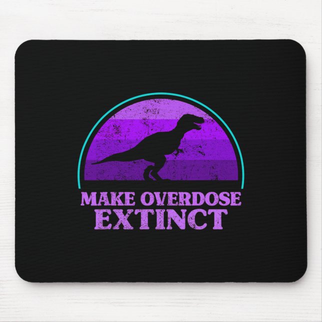 Trex Dinosaur Purple Make Overdose Extinct Awarene Mouse Pad (Front)