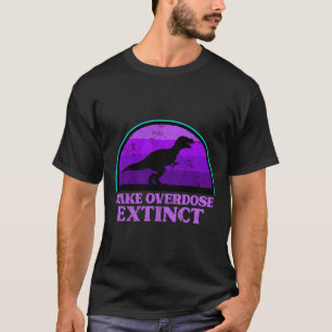 Trex Dinosaur Purple Make Overdose Extinct Awarene T-Shirt