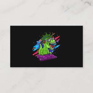 TRex DJ Dinosaur Party Club Disc Jockey EDM Music Business Card
